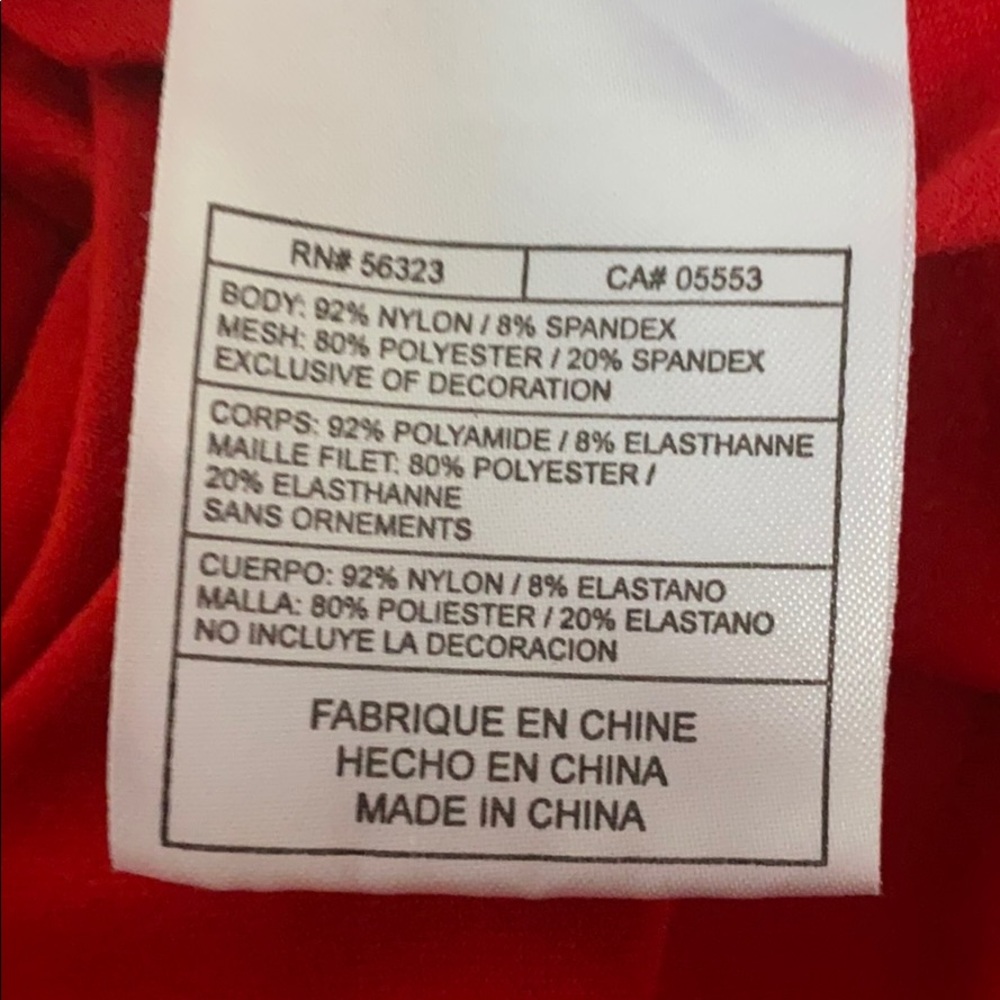 Red Work Out Top - image 4